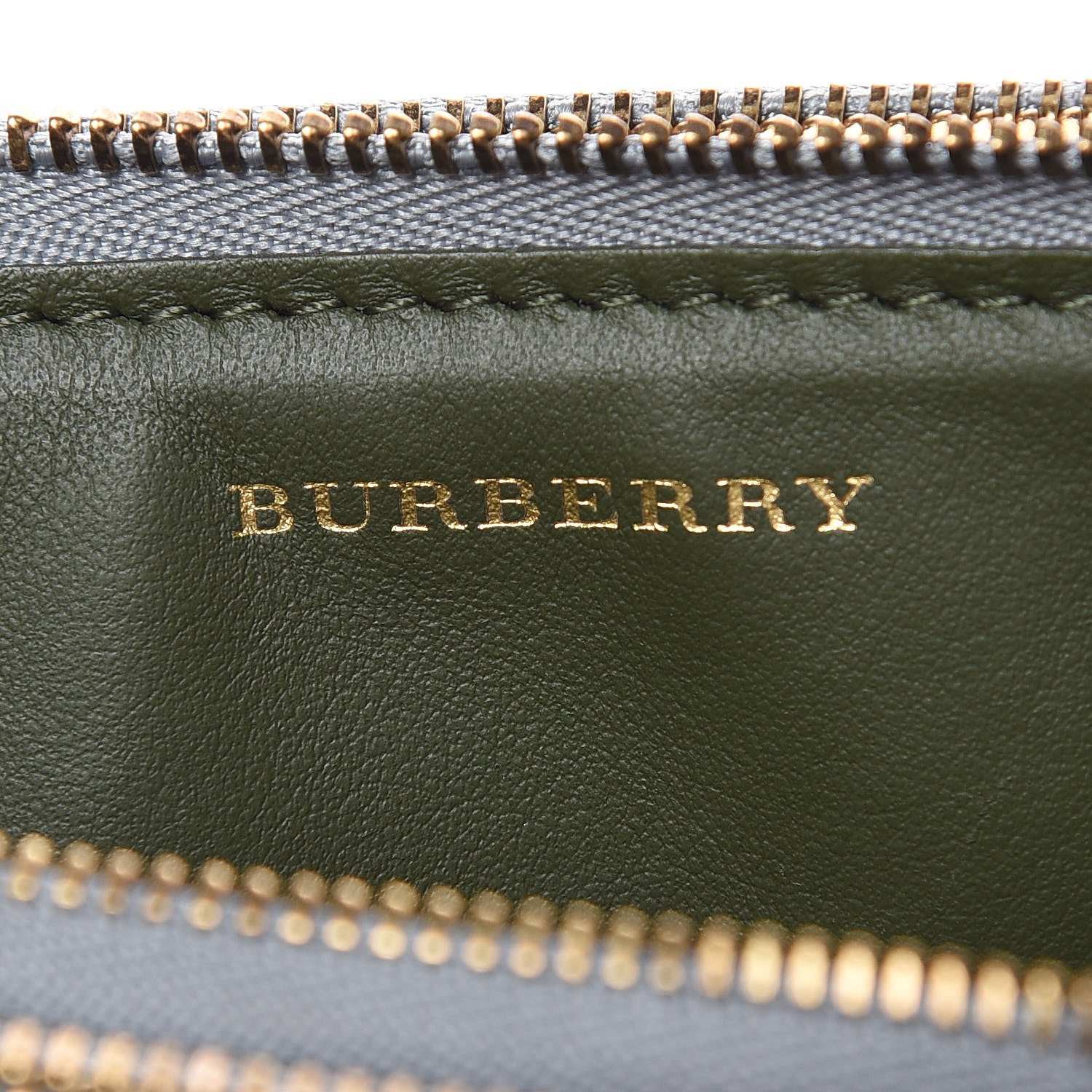 Burberry Metallic Goatskin Penhurst D-Ring Triple Zip Crossbody Bag Silver 7 of 9