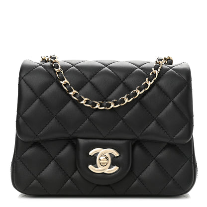 Chanel Lambskin Quilted Enamel Mini Pearl Crush Flap Black 1 of 11