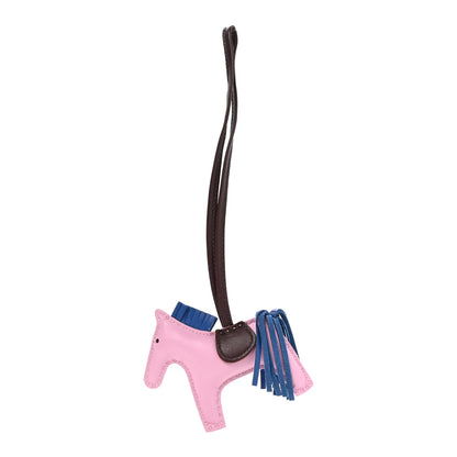 Hermes Milo Lambskin Grigri Rodeo Horse Bag Charm PM Mauve Sylvestre Bleu France Rouge Sellier 1 of 4