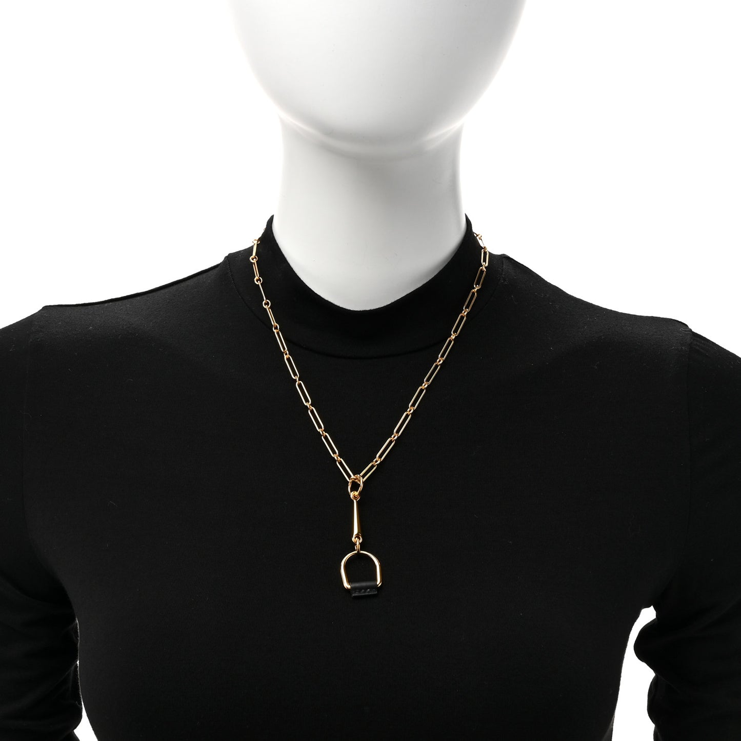 Swift Small Heritage Equestre Pendant Necklace Black