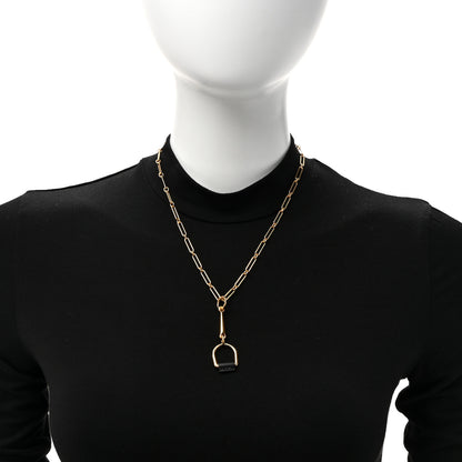 Hermes Swift Small Heritage Equestre Pendant Necklace Black 2 of 6