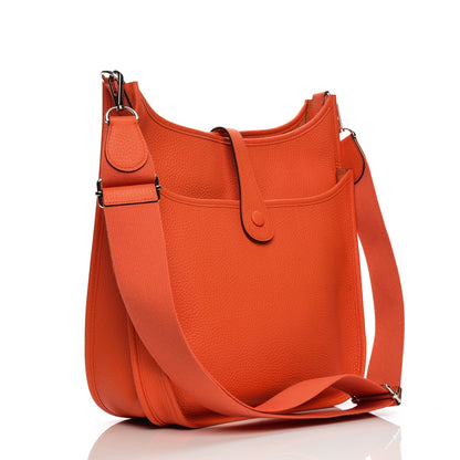 Hermes Taurillon Clemence Evelyne III GM Poppy 3 of 8