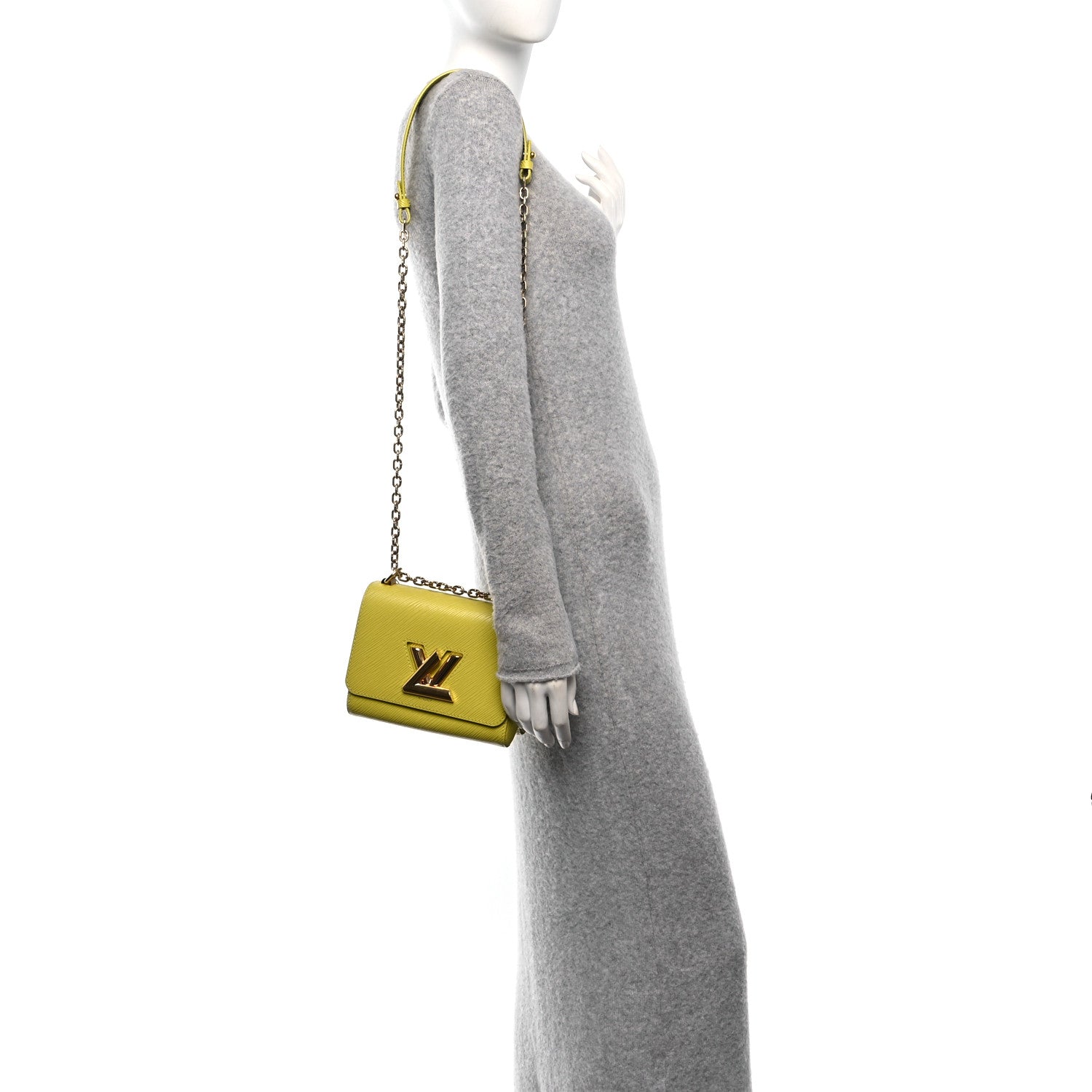 LOUIS VUITTON エピ ツイストMM ショルダーバッグ イエロー Louis Vuitton Epi Twist Shoulder Bag PM Citron Yellow 1669982