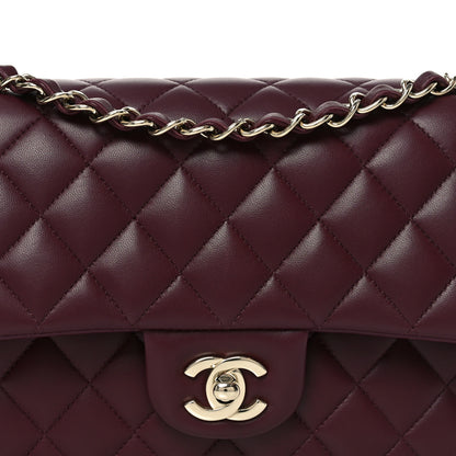 Chanel Lambskin Quilted Medium Double Flap Burgundy 8 of 10