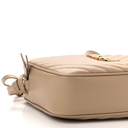 Saint Laurent Calfskin Matelasse Monogram Lou Camera Bag Dark Beige 9 of 10
