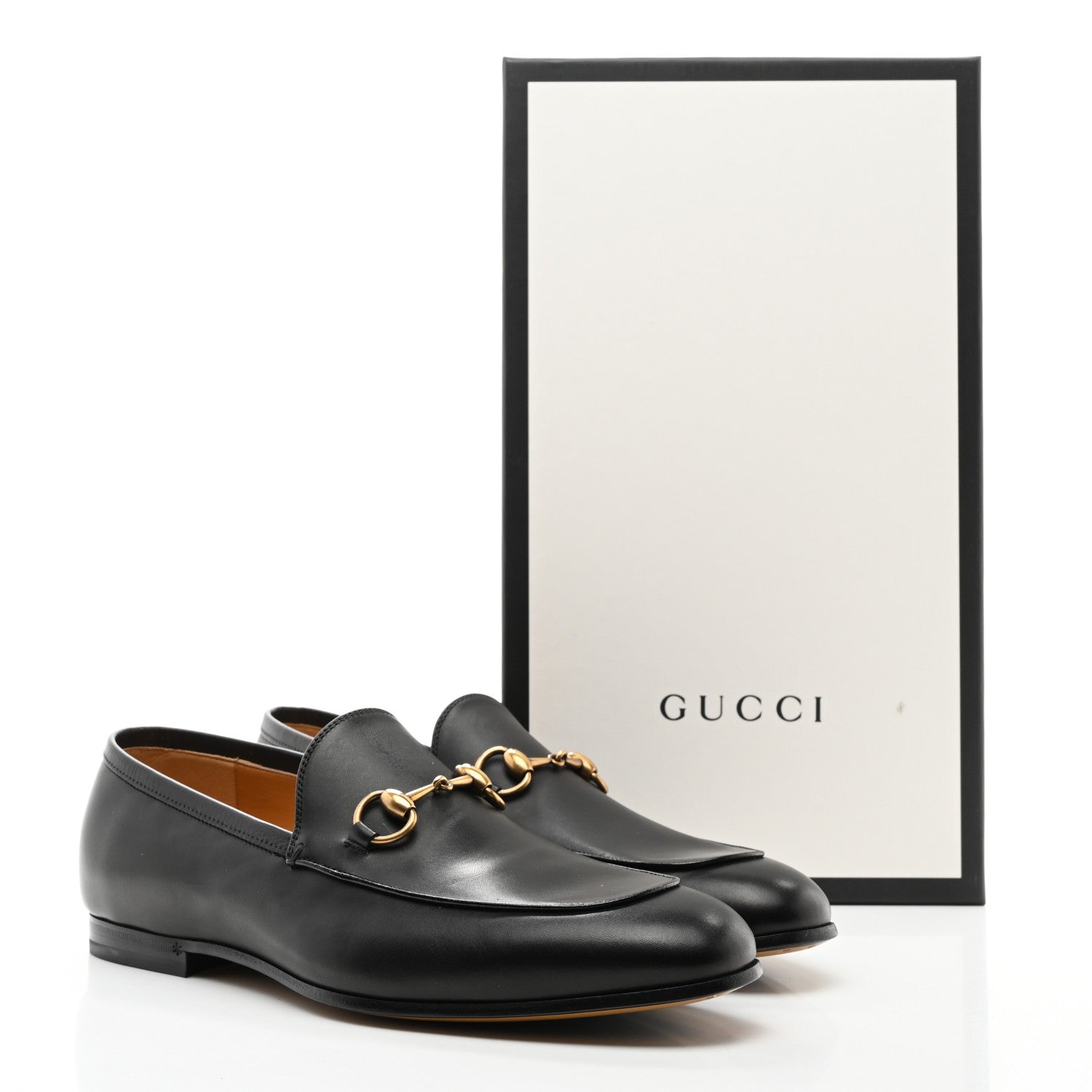 Gucci Calfskin Horsebit Mens Jordaan Loafers 8 Black 9 of 9