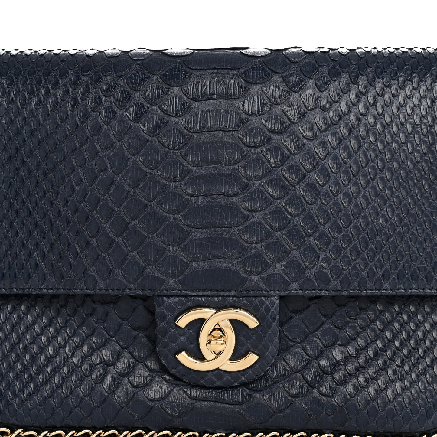 Snakeskin CC Unchained Clutch Navy