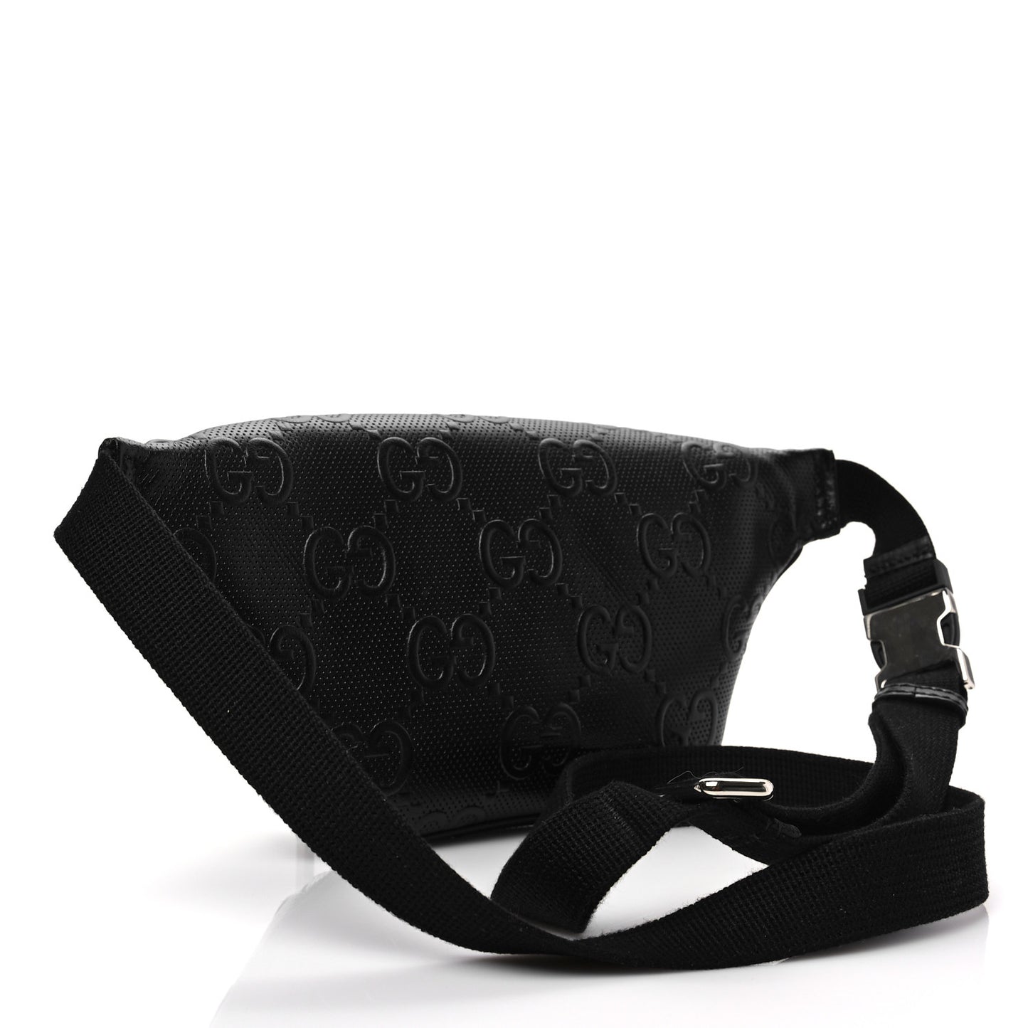 Calfskin GG Tennis Embossed Belt Bag Black