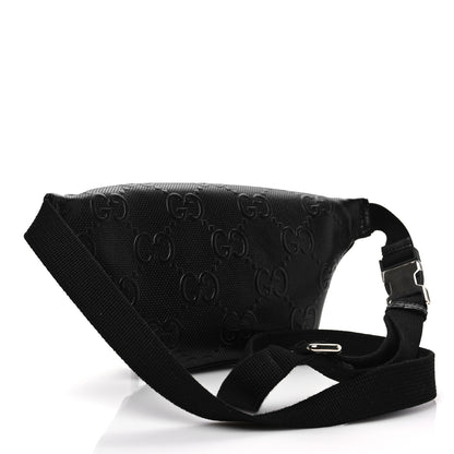 Gucci Calfskin GG Tennis Embossed Belt Bag Black 2 of 7