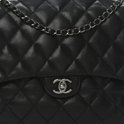 Chanel Lambskin Quilted Chanel 3 Maxi Flap Bag Black 8 of 10
