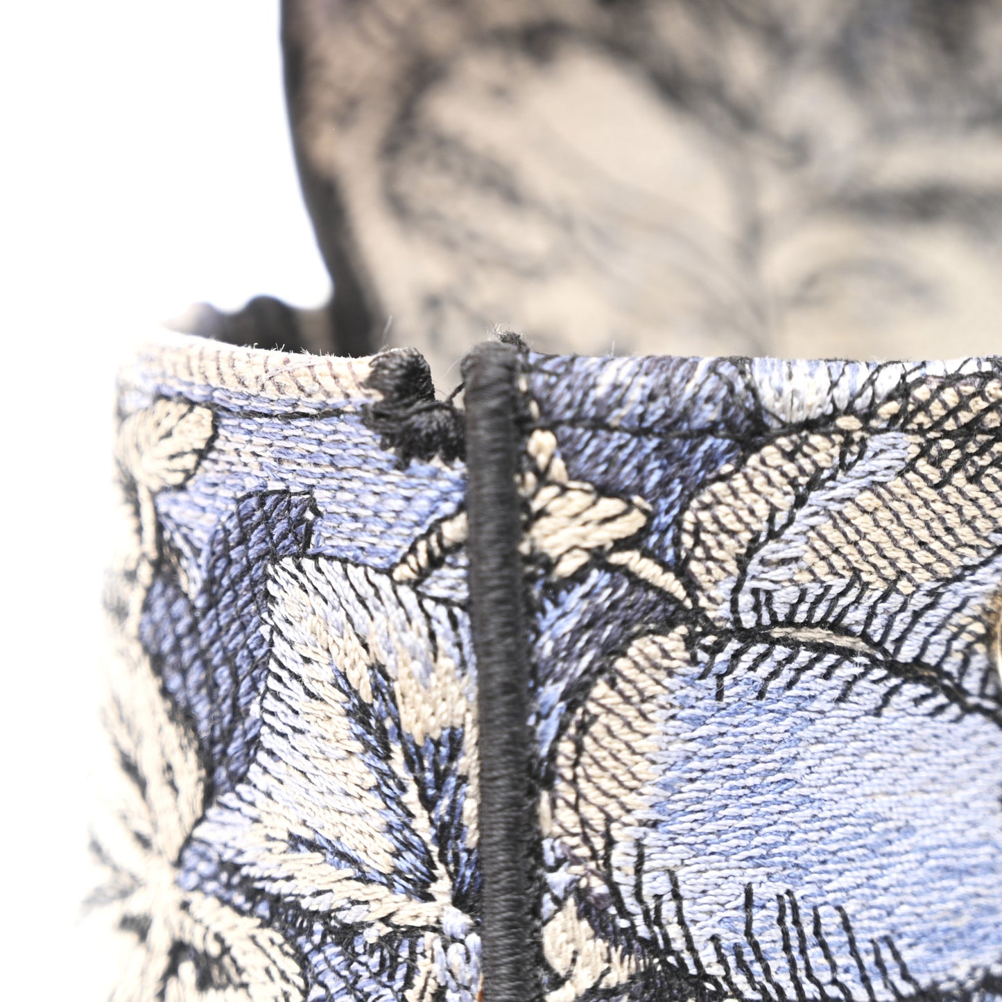 Canvas Embroidered Jardin Magique Medium Lady D-Lite Denim Multicolor