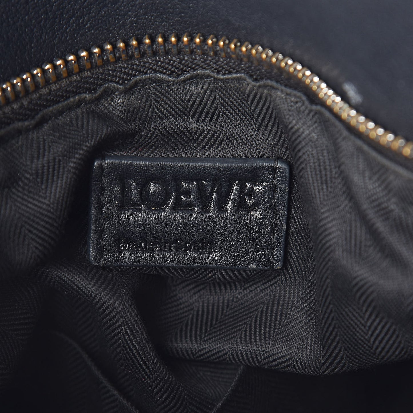 Calfskin Zipper Puzzle Bag Black