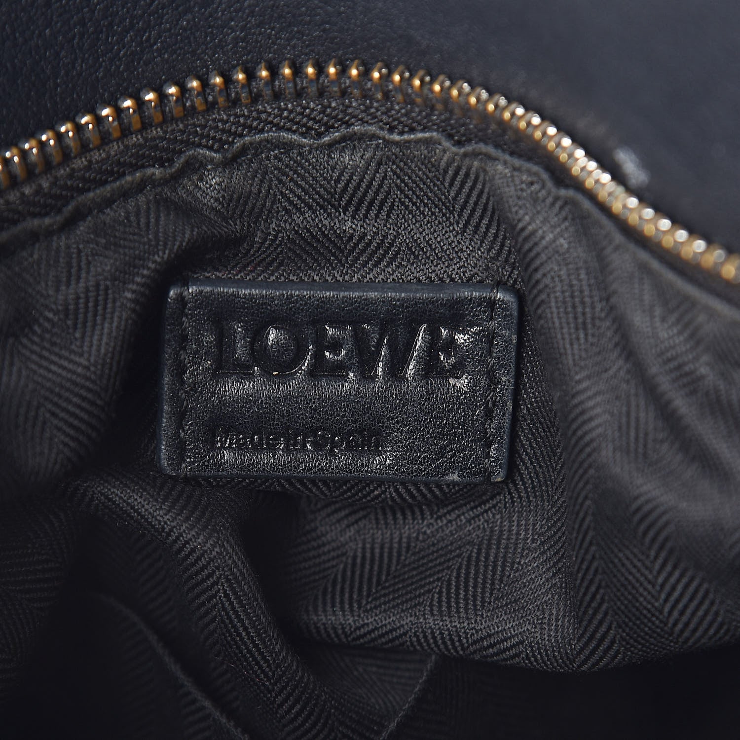 Loewe Calfskin Zipper Puzzle Bag Black 6 of 11