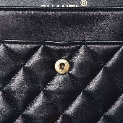 Chanel Lambskin Quilted Medium Double Flap Navy 10 of 18