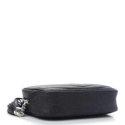 Saint Laurent Grain De Poudre Matelasse Monogram Mini Lou Camera Bag Black 4 of 8