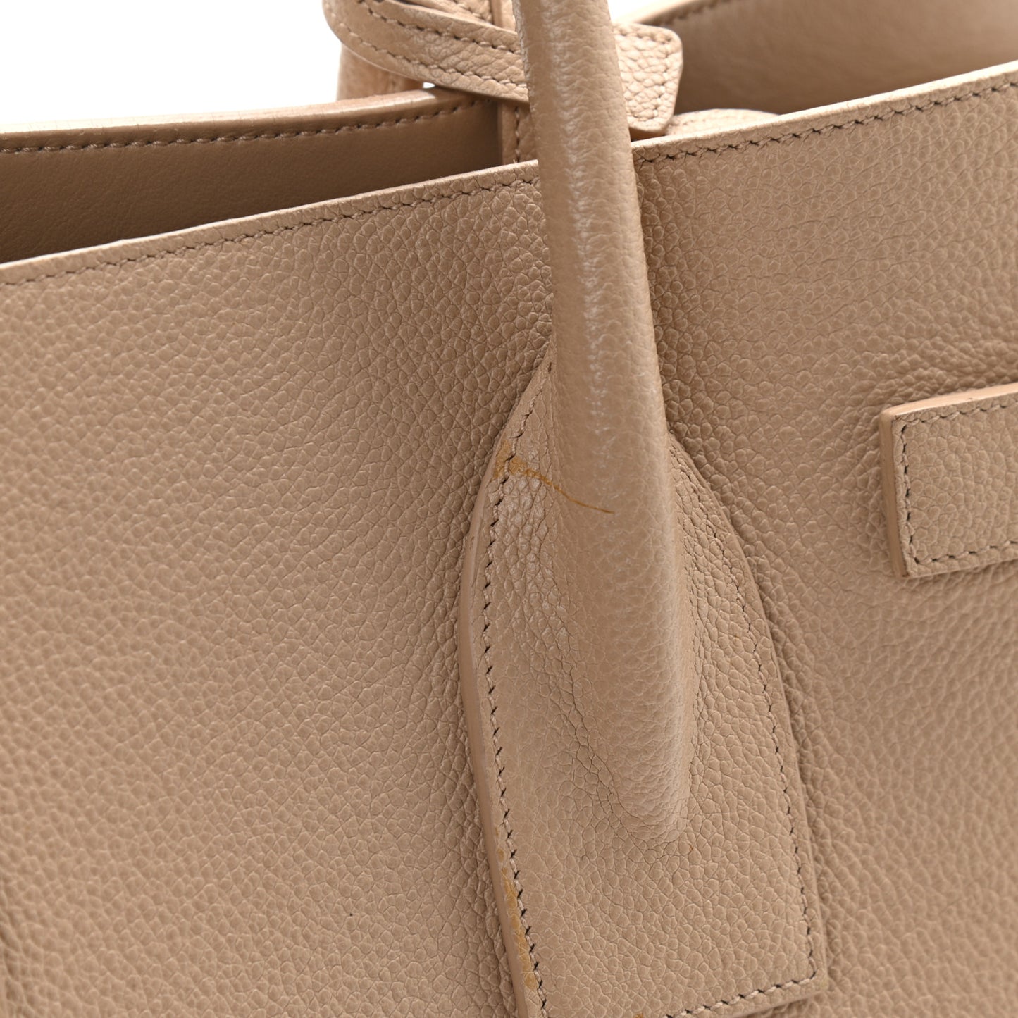 Grained Calfskin Small Sac De Jour Dark Beige