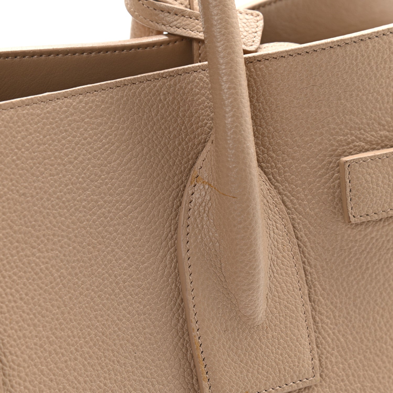 Saint Laurent Grained Calfskin Small Sac De Jour Dark Beige 10 of 10