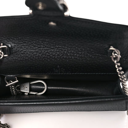Gucci Jacquard Black Denim GG Monogram Super Mini Dionysus Shoulder Bag Black Ivory 4 of 9