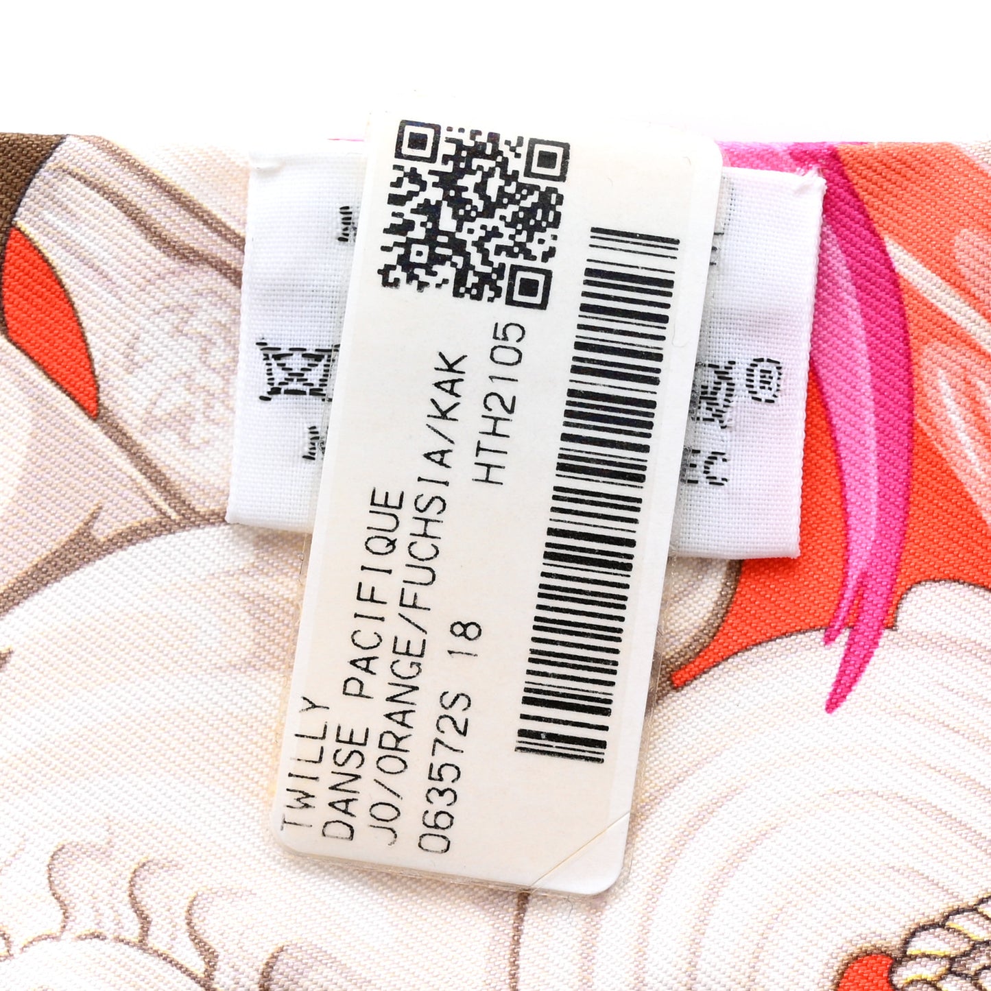 Silk La Danse Pacifique Twilly Orange Fuchsia Kaki
