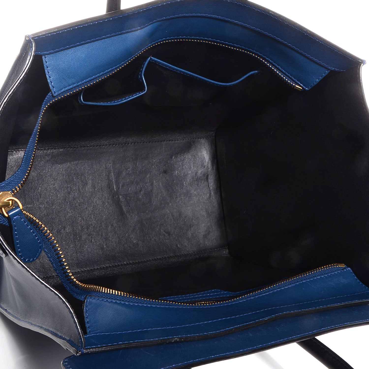 Celine Smooth Calfskin Mini Luggage Ocean Blue 5 of 9