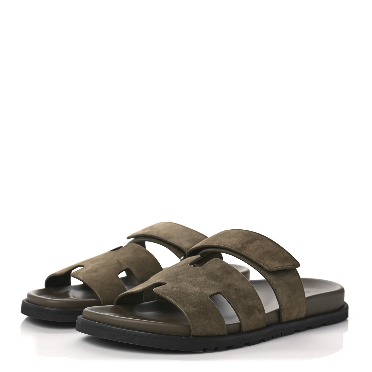 Suede Goatskin Mens Chypre Sandals 43 Vert Army