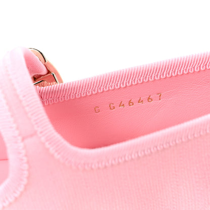 Chanel Fabric Grosgrain Mary Jane Flats 35 Light Pink Black 9 of 10