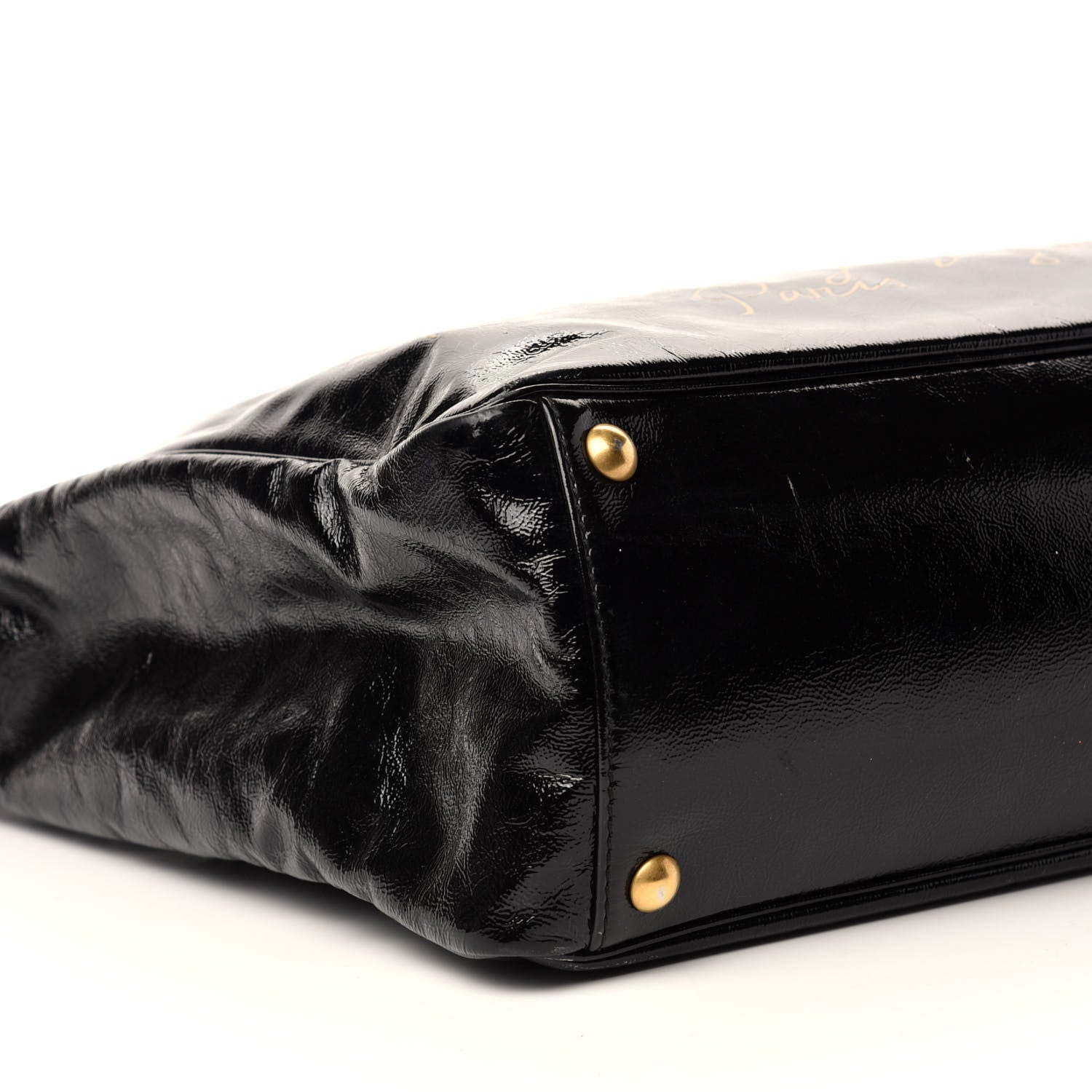 Saint Laurent Textured Patent Small Y-Mail Tote Black 6 of 10