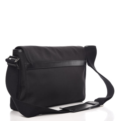 Gucci Canvas Web Medium Single Buckle Flap Messenger Bag Black 3 of 10