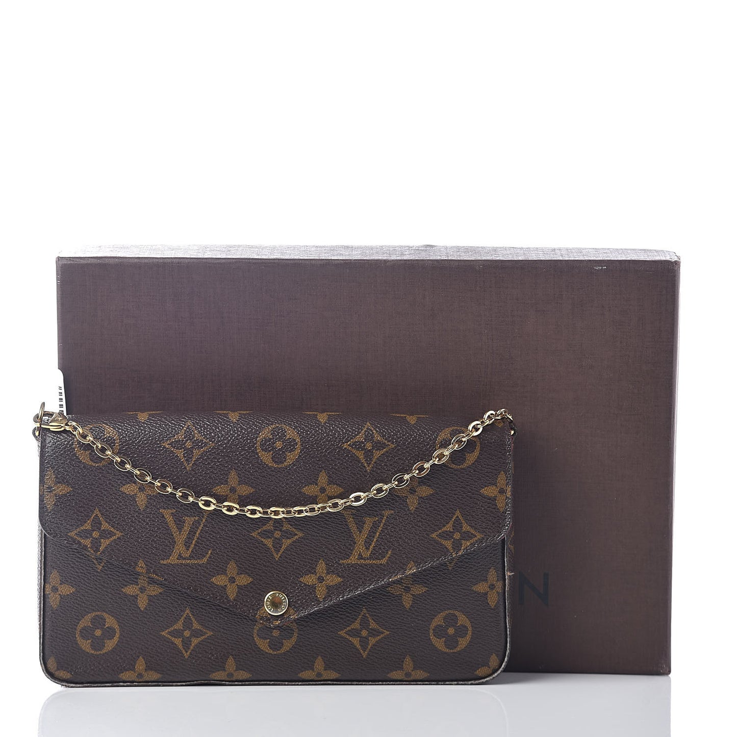 Monogram Pochette Felicie Chain Wallet Fuchsia