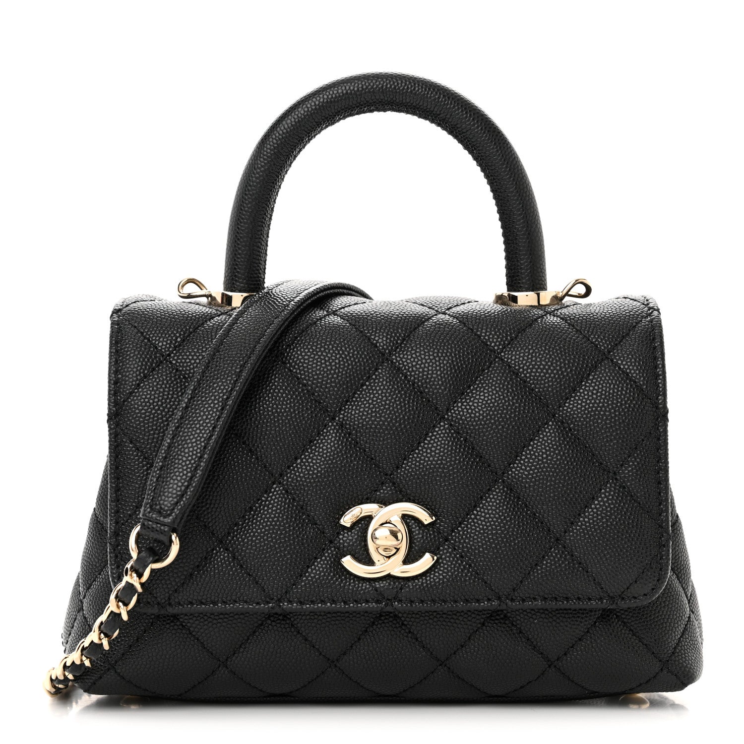Chanel Caviar Quilted Extra Mini Coco Handle Flap Black 1 of 11