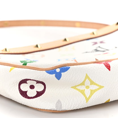 Louis Vuitton Monogram Multicolor Pochette Accessories White 10 of 12