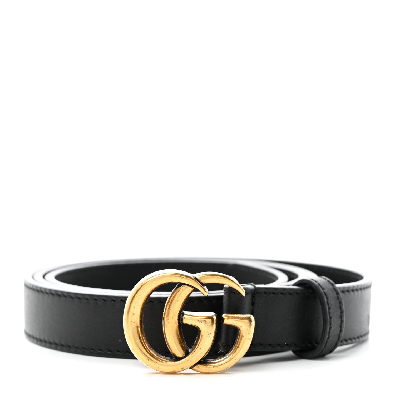 Gucci Calfskin Double G 20mm Belt 90 36 Black 1 of 5