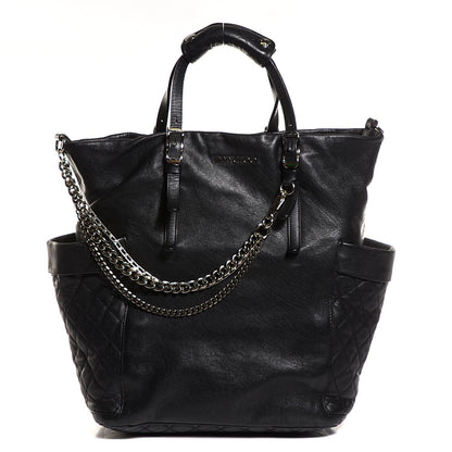 Jimmy Choo Lambskin Chain Embellished Blare Tote Black 1 of 8