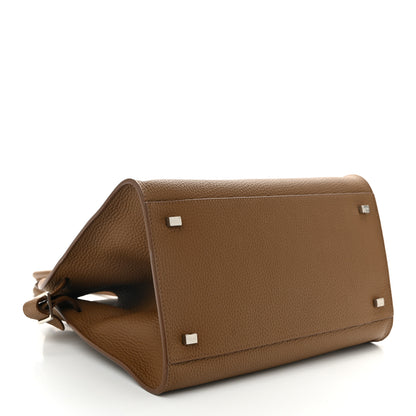 The Row Matte Grained Calfskin Soft Margaux 12 Taupe 4 of 9
