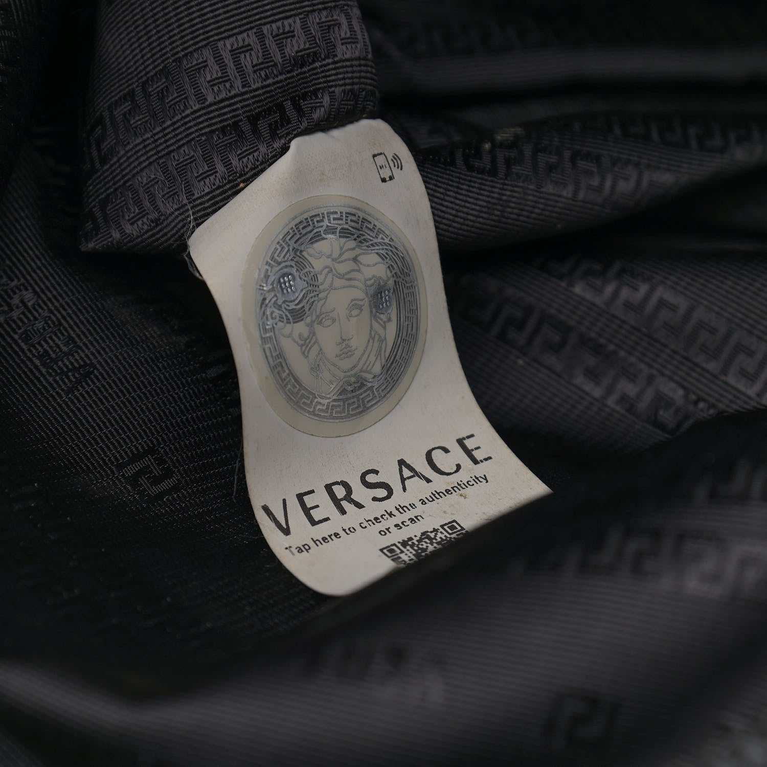 Versace Nylon Goatskin Studded Palazzo Medusa Backpack Black 6 of 11