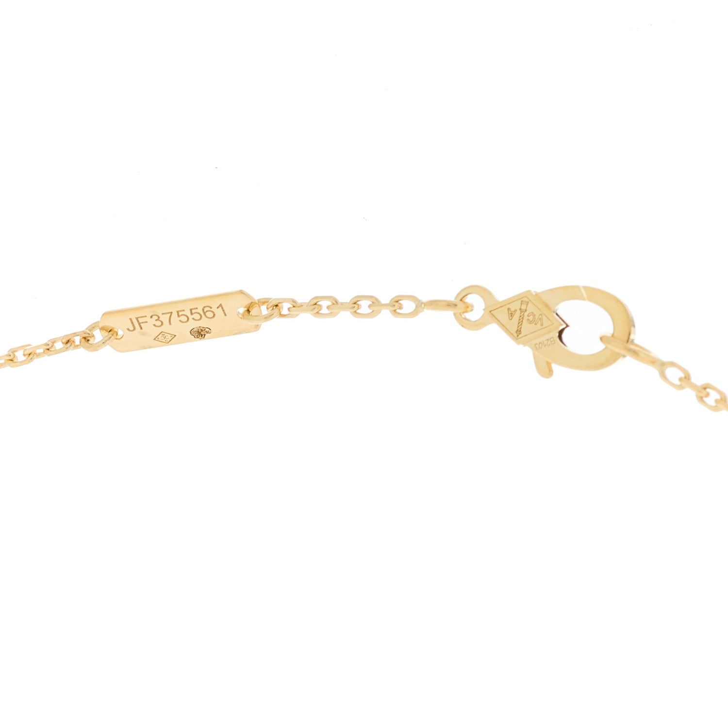 Van Cleef & Arpels 18K Yellow Gold Black Onyx Vintage Alhambra Pendant Necklace 5 of 5