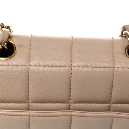 Chanel Lambskin Patent Chocolate Bar Flap Beige Black 15 of 15