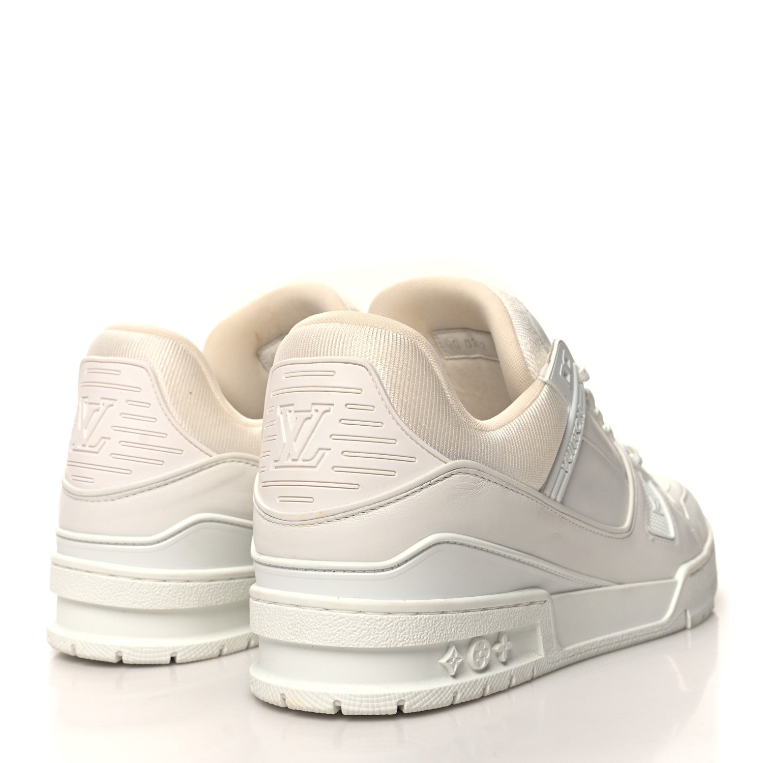 Louis Vuitton Calfskin Mens LV Trainer Sneakers 9.5 White 1491175