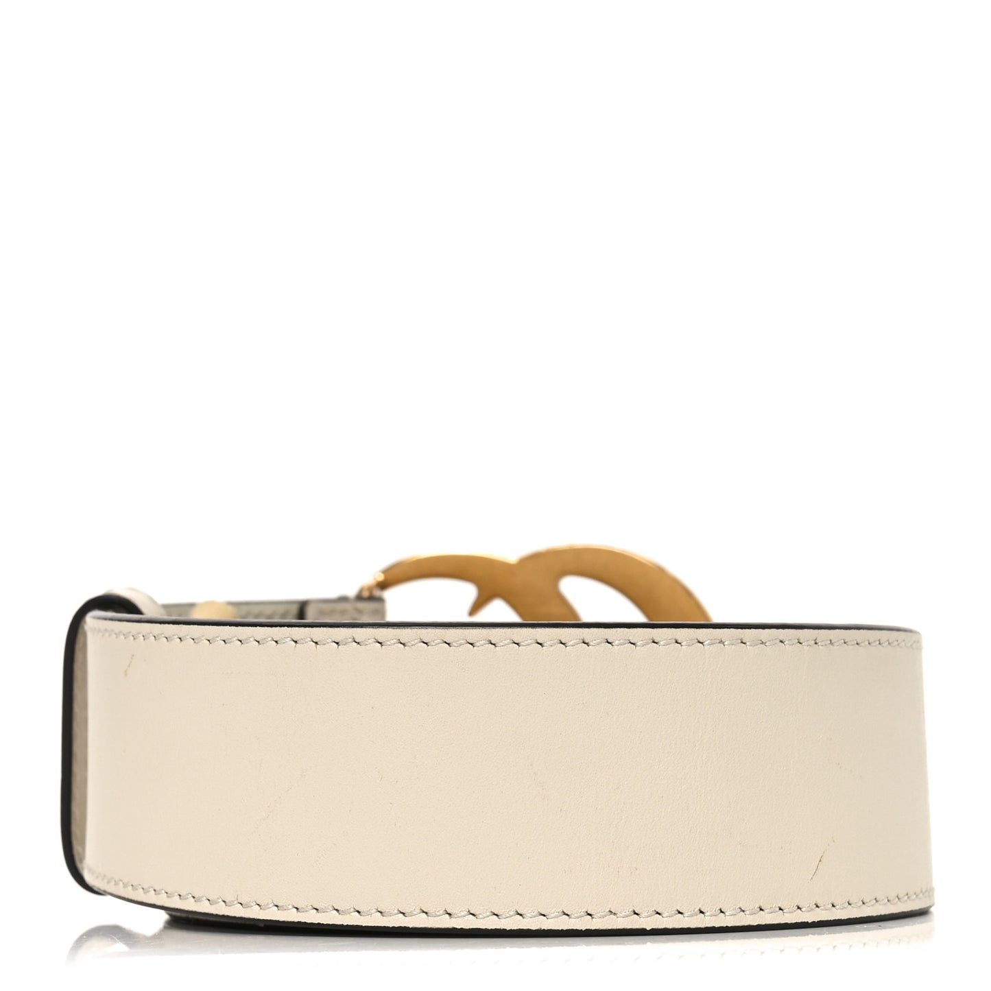 Calfskin Double G 40mm Belt 85 34 Mystic White