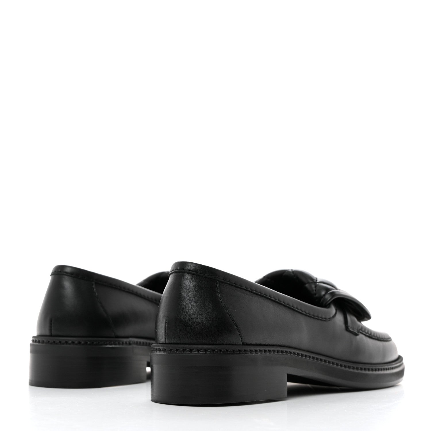 Chanel Lambskin Quilted CC Turnlock Loafers 37.5 Black 4 of 9