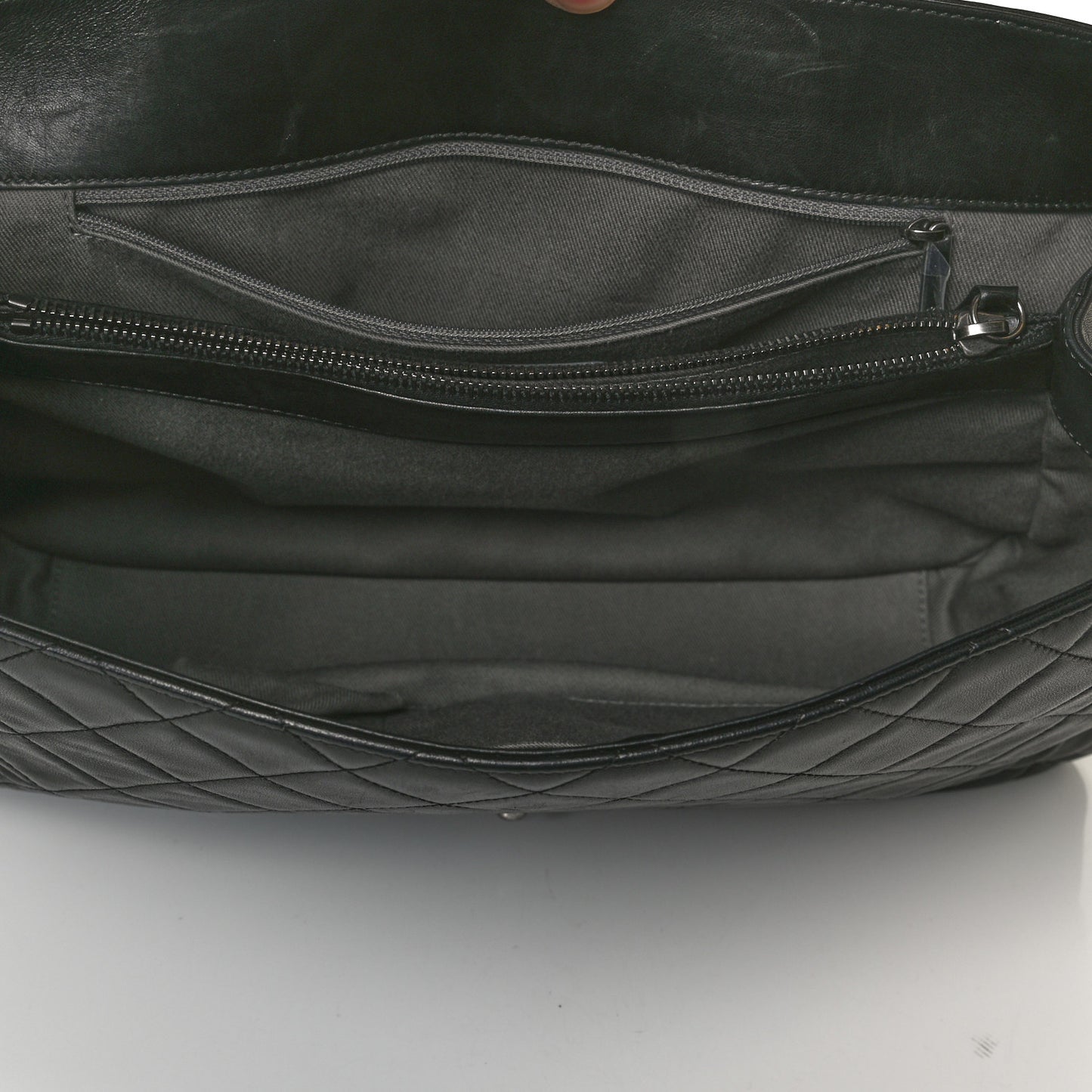 Lambskin Quilted Large Antik Boy Flap Black