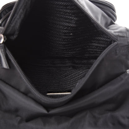 Prada Tessuto Nylon Single Buckle Messenger Bag Black 4 of 13