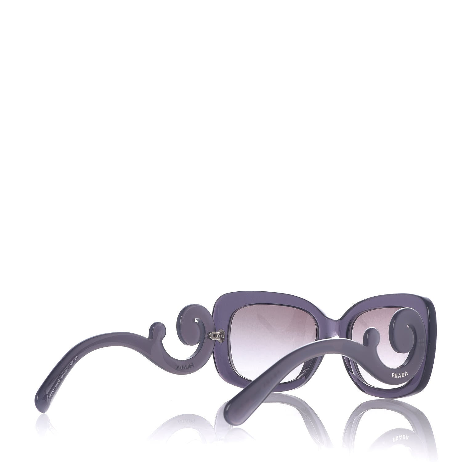 Prada Acetate Baroque Sunglasses SPR 27O Grey 4 of 7