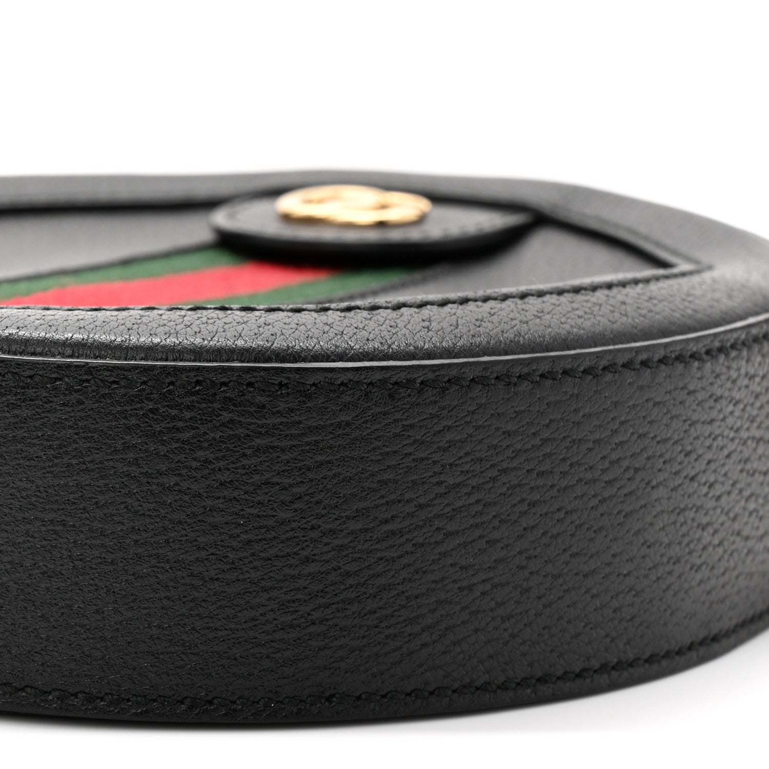 Gucci Grained Calfskin Web Mini Ophidia Round Shoulder Bag Black 10 of 11