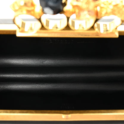 Alexander McQueen Nappa Chain Knuckle Box Clutch Black 4 of 9