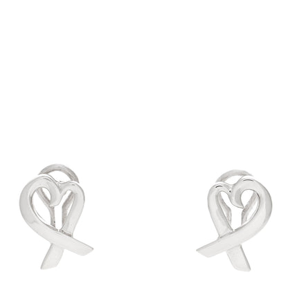 Tiffany Sterling Silver Paloma Picasso Loving Heart Clip On Earrings 1 of 4