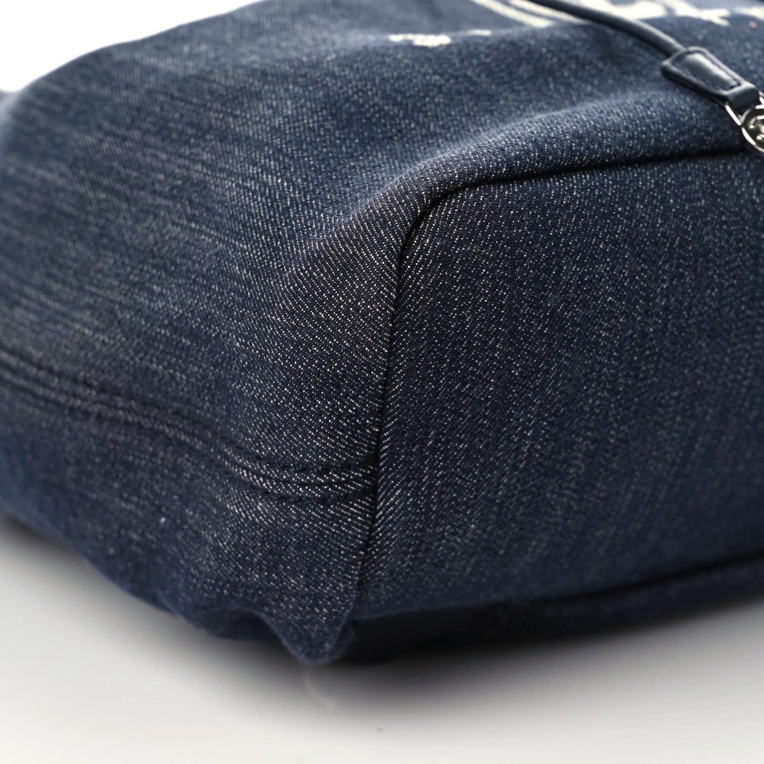 Chanel Canvas Large Deauville Backpack Denim Blue 5 of 9