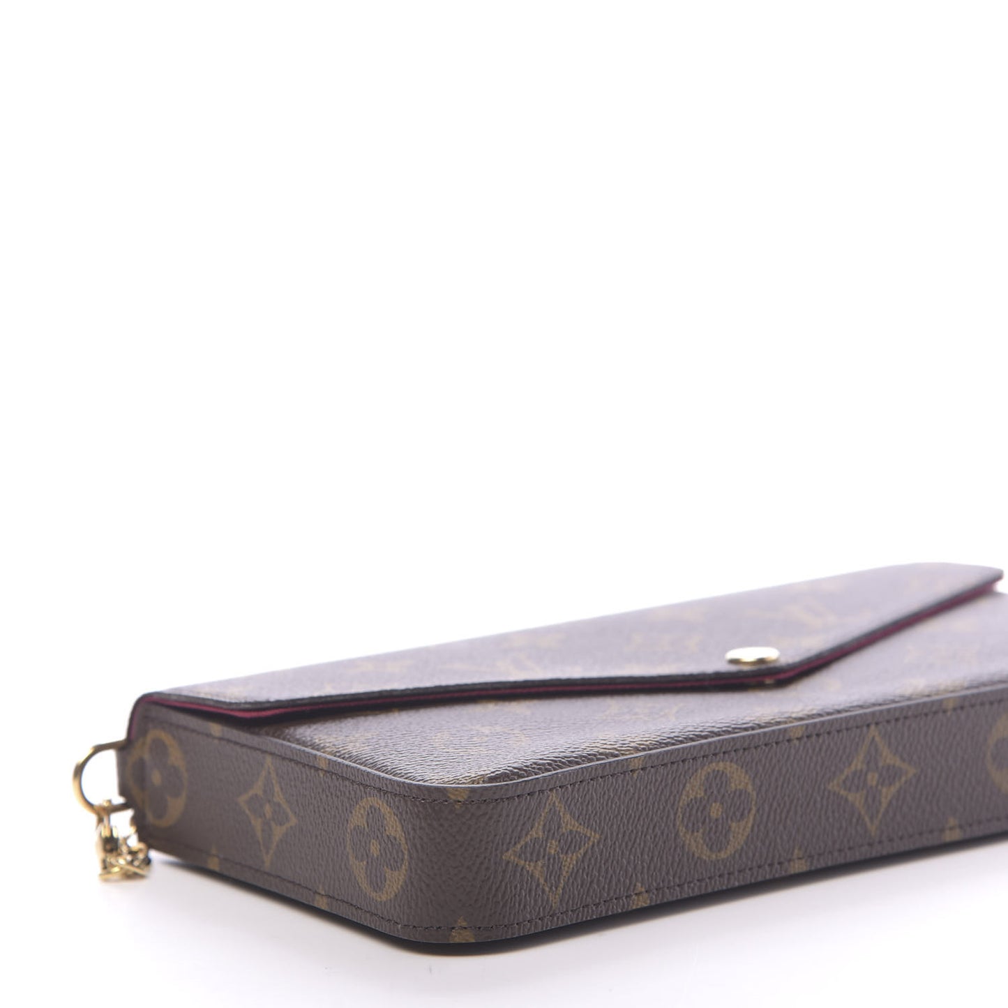 Monogram Pochette Felicie Chain Wallet Fuchsia