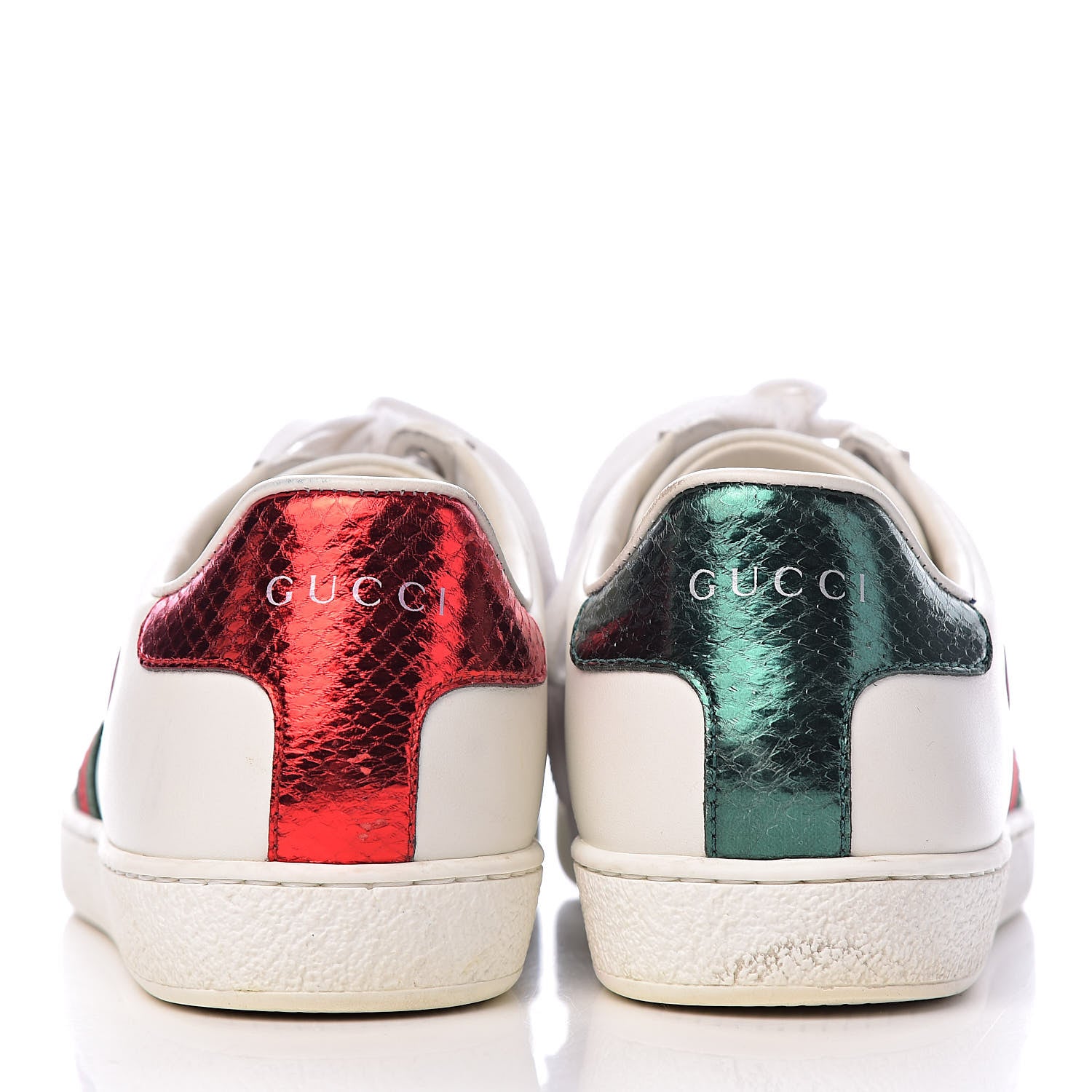 Gucci Calfskin Web Heart Embroidered Womens Ace Sneakers 37 White 11 of 13