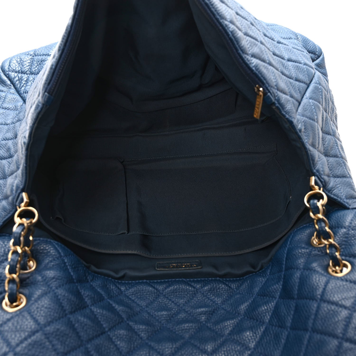 Chanel Calfskin Quilted XXL Travel Flap Bag Navy 4 of 9